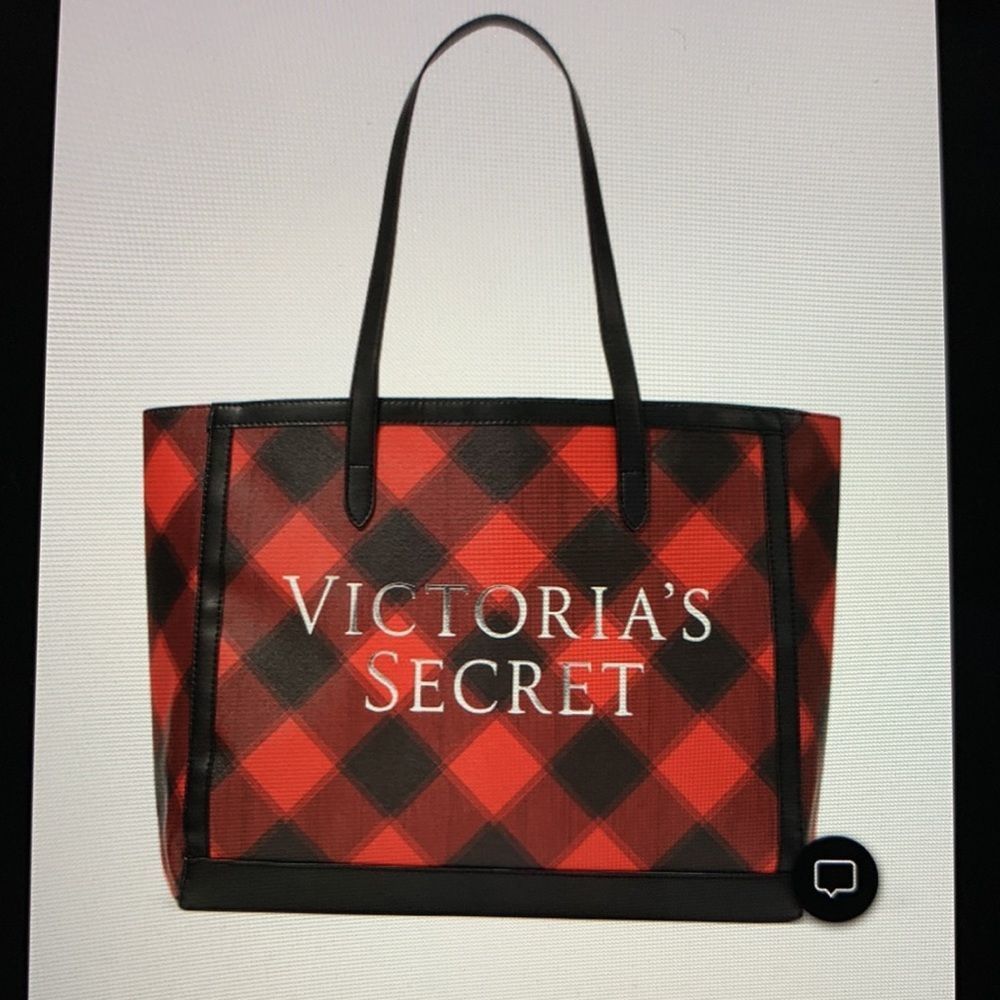 NWT Victoria’s Secret Plaid Carryall Tote
